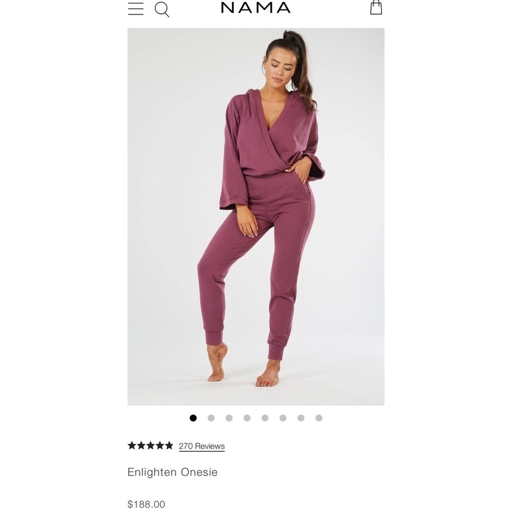 Nama Enlighten Onesie Size XS Purple Cotton Hooded Loungewear Jumpsuit - Picture 4 of 11